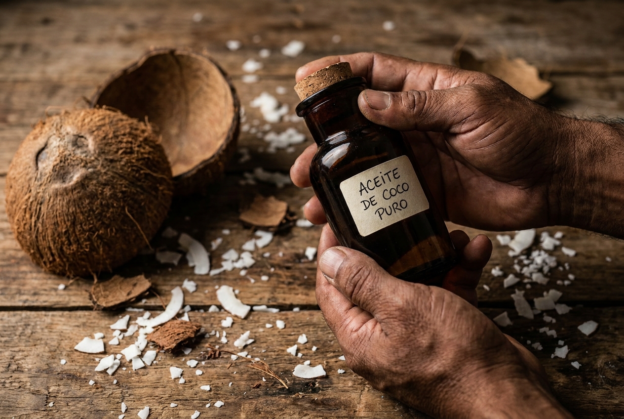 El aceite de coco es una fuente rica de ácido láurico crudo, pero requiere un refinamiento complejo para producir monolaurina altamente terapéutica